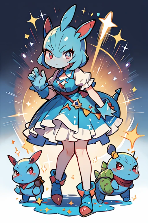 human Wartortle; glitter; full body