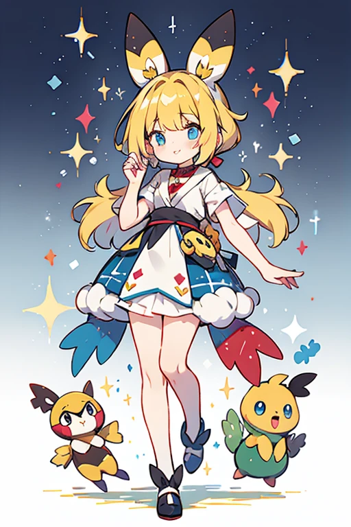human Kakuna pokemon; glitter; full body