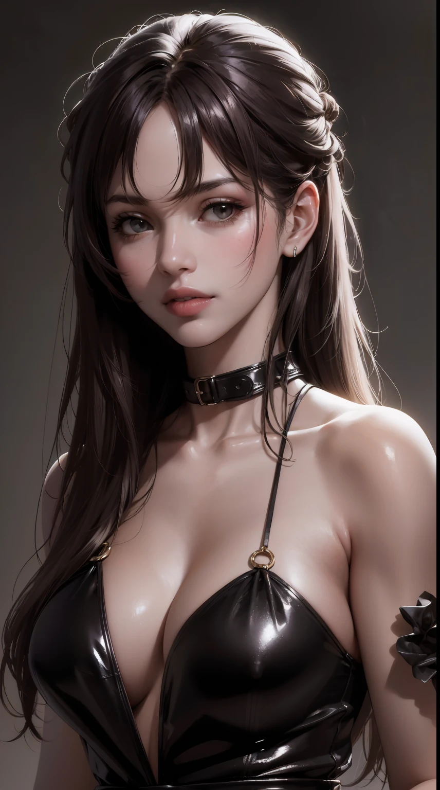 Best quality, masterpiece, ultra high res, (photorealistic:1.4), raw photo, 1girl, shoulder, shiny skin, in the dark, deep shadow, low key, cold light