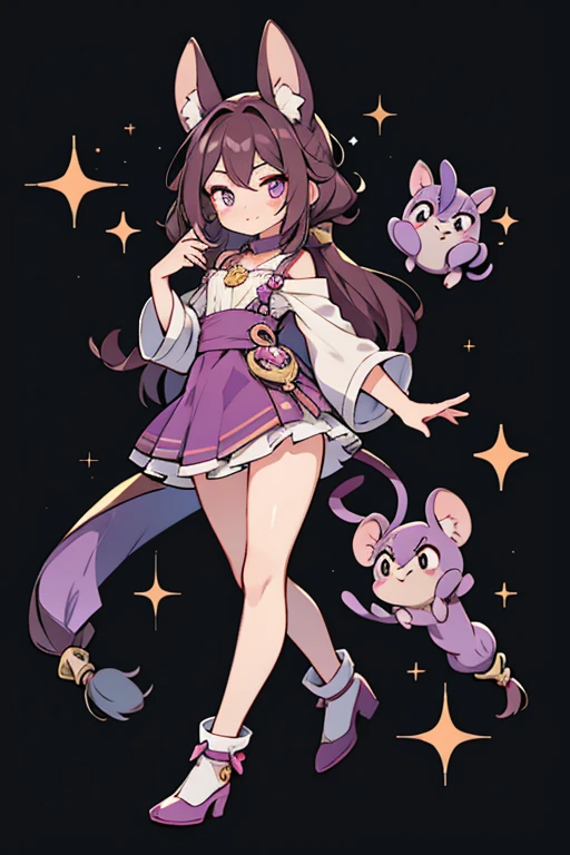 Rattata human fusion ; glitter; full body