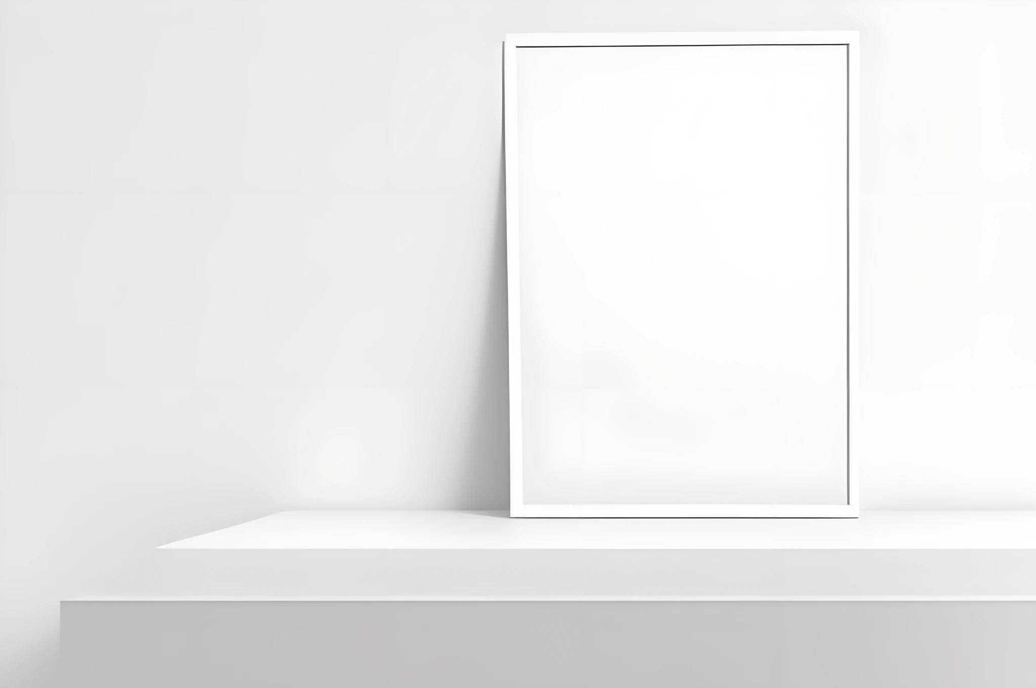 Marco de imagen en blanco en el estante con fondo blanco., Marco blanco, Marco de borde blanco, borde de marco blanco, Artistic photo, Marcos, Obra de arte rectangular, artistic illustration, Minimalismo elegante, a poster, Arte minimalista, blanco bg, El fondo es blanco, fondo blanco, Una pintura minimalista, Fondo blanco limpio, Pintura minimalista, El fondo es blanco y en blanco, en un marco