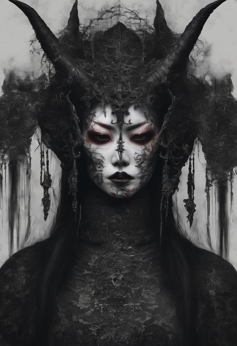 Japanese female demon，full bodyesbian