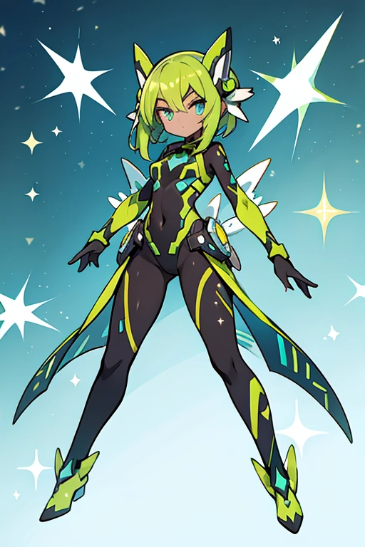 Metapod human fusion ; glitter; full body