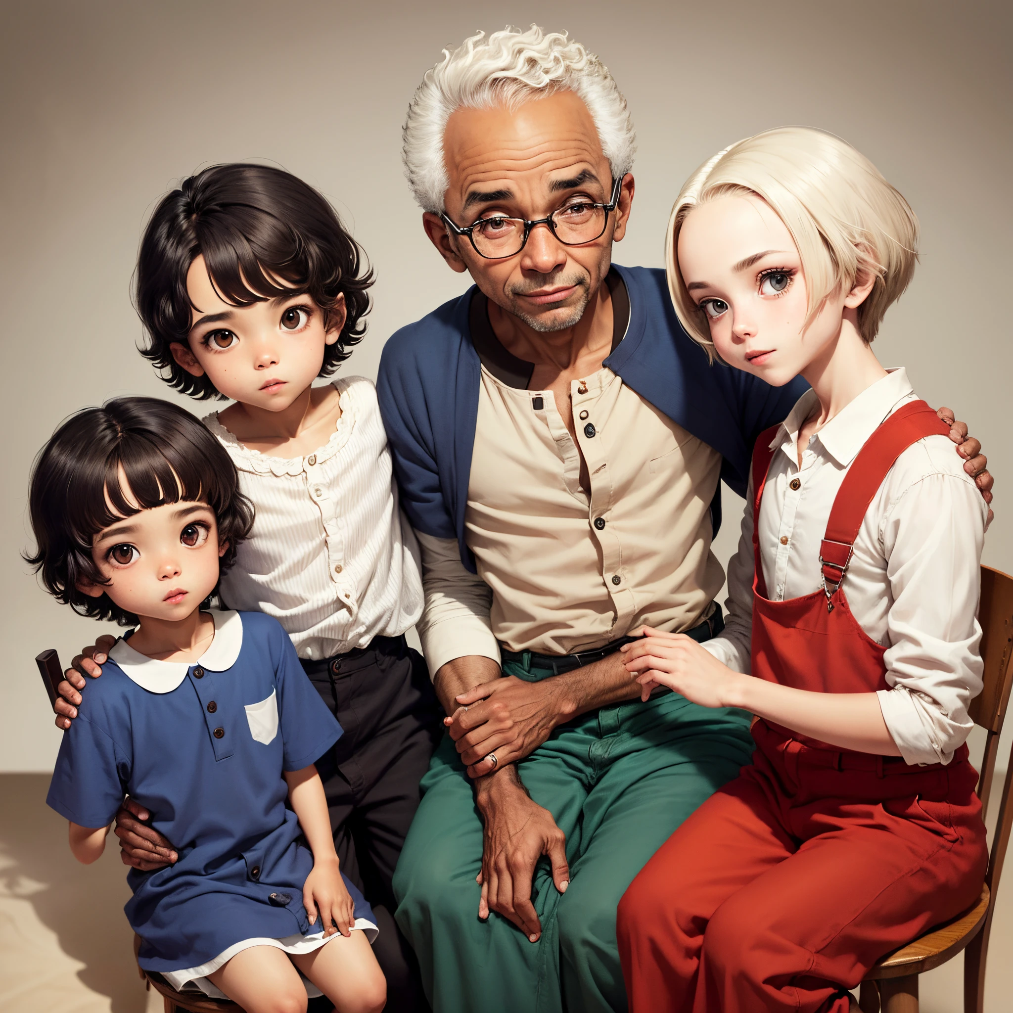 Nathan William Pierce with children
He took