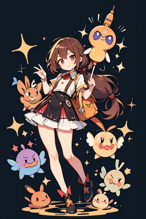 Weedle human fusion ; glitter; full body