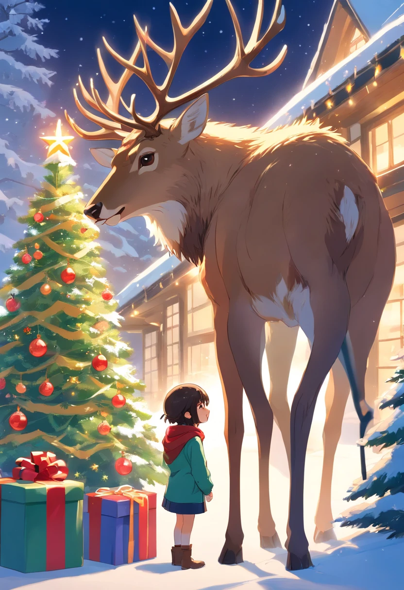 christmas,elk,santa,Bell,gifts,snowflower,Christmas tree