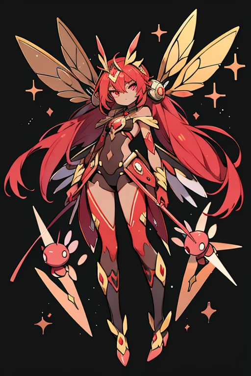 Beedrill human fusion ; glitter; full body