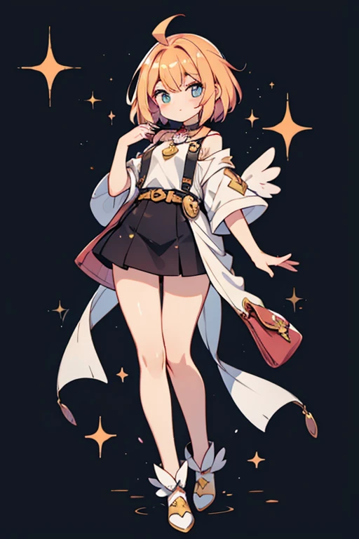Pidgey human fusion ; glitter; full body