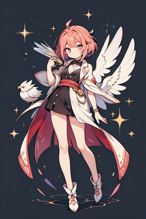 Pidgeotto human fusion ; glitter; full body