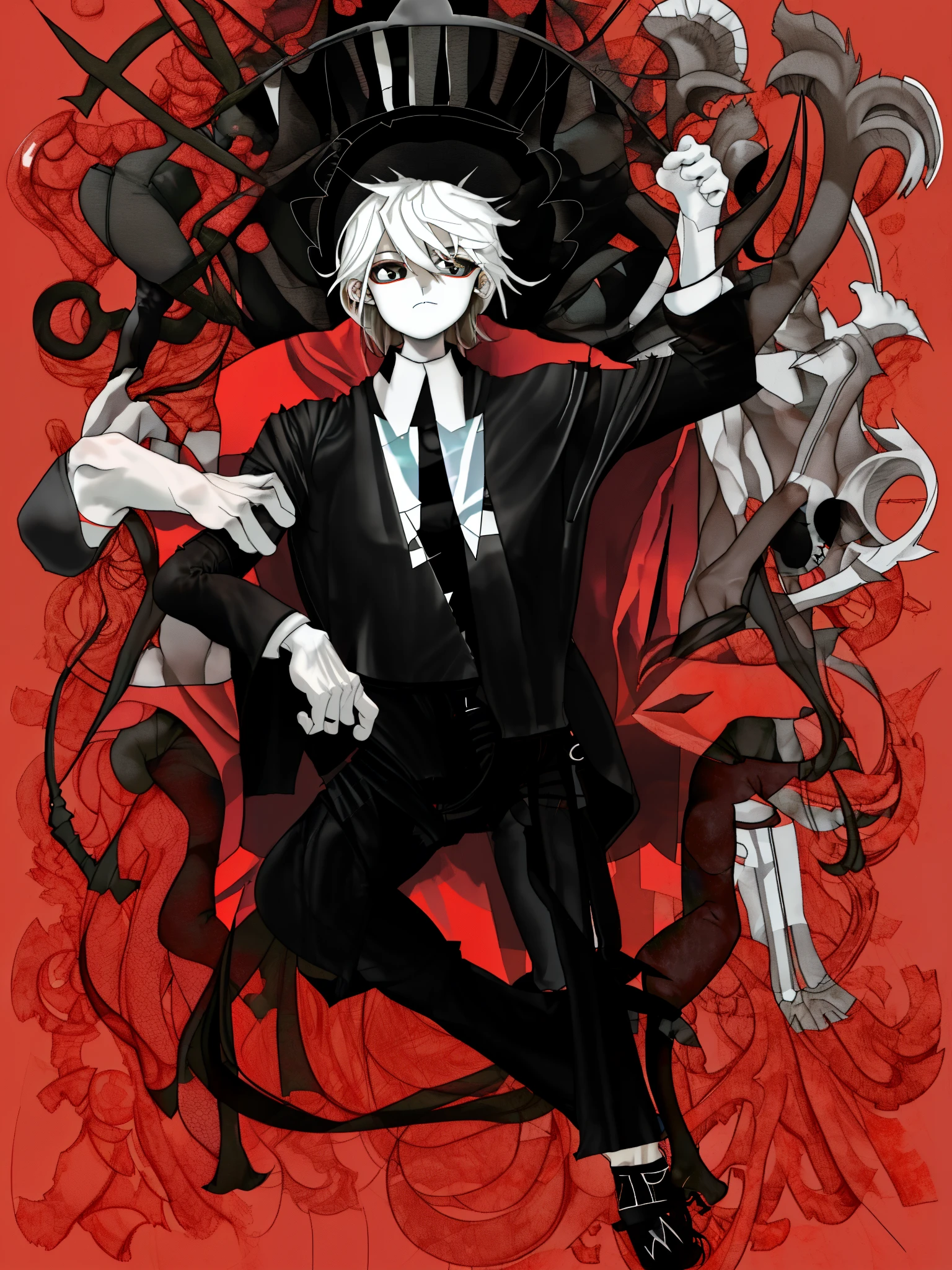 Akira Fudo, Devilman Crybaby, Male, with black clothes