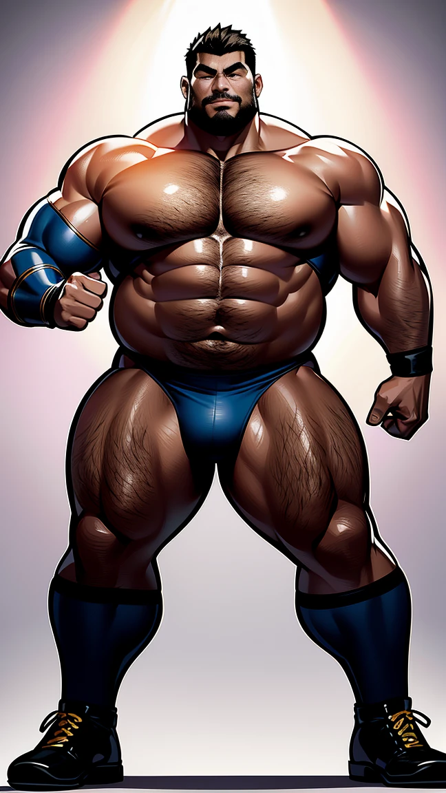 the only person，male people，Muscle wrestler，musculous，Stout wrestler，Asian people，jpn，Uncles，60-year-old middle-aged man，Short hair details，Short hair details，Wrestling boots，Full body like，Panorama characters，WWE ring，WWE American professional wrestling，spotlight lights，cellshading，visions，pantiess，fatness，age 55，,Middle age，tattoo is，Fingerless gloves，Wheat-colored skin，oilly skin，Dark skin，Show off your chest muscles，Sumo wrestler，body builder，Wide sideburns，Pronounced abs，ssmile，beard is gray，White hair，（Full body like：3），Hands are very thin，