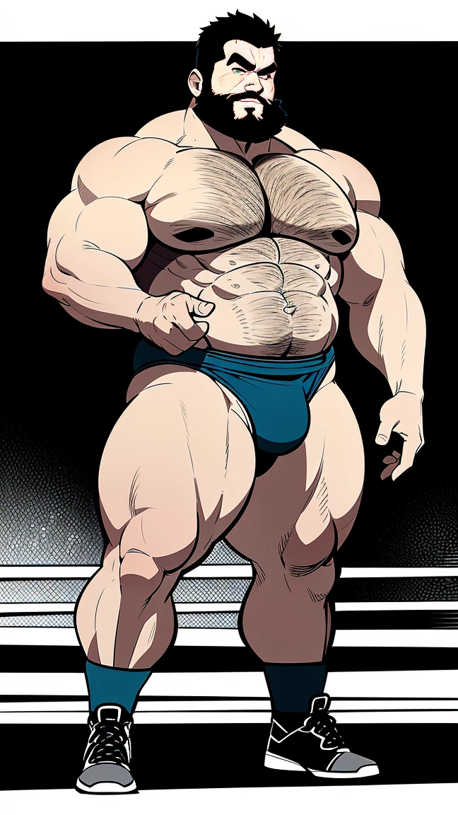 the only person,male people,Muscle wrestler,musculous,Stout wrestler,Asian people,jpn,Uncles,60-year-old middle-aged man,Short hair details,Short hair details,Wrestling boots,Full body like,Panorama characters,WWE ring,WWE American professional wrestling,spotlight lights,cellshading,visions,pantiess,fatness,age 55,,Middle age,tattoo is,Fingerless gloves,Wheat-colored skin,oilly skin,Dark skin,Show off your chest muscles,Sumo wrestler,body builder,Wide sideburns,Pronounced abs,ssmile,beard is gray,White hair,(Full body like:3),Hands are very thin,bright outside,outdoor background