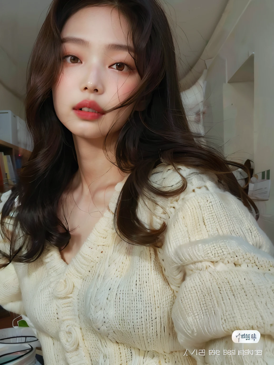 arafa woman with long hair wearing a white sweater and a white shirt, Ulzzang, Bae Suzy, com cabelos longos, linda mulher coreana jovem, com cabelos castanhos, mulher coreana jovem bonita, Heonhwa Choe, Jinyoung Canela, Sha Xi, com longos cabelos cacheados, Asian girl with long hair, com cabelos curtos, Jaeyeon Nam