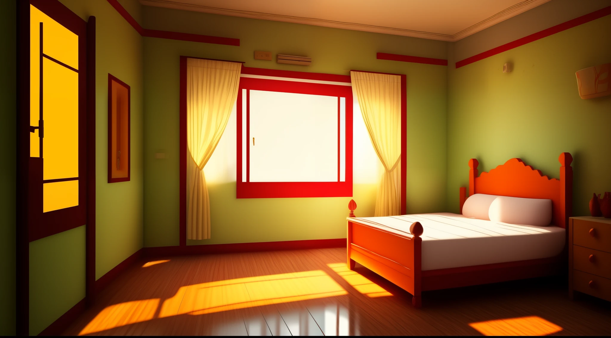 cartoon house room interior, poor house room interior, room , bad condition room interior, a Indian room a small room, Indian room interior bright white lighting