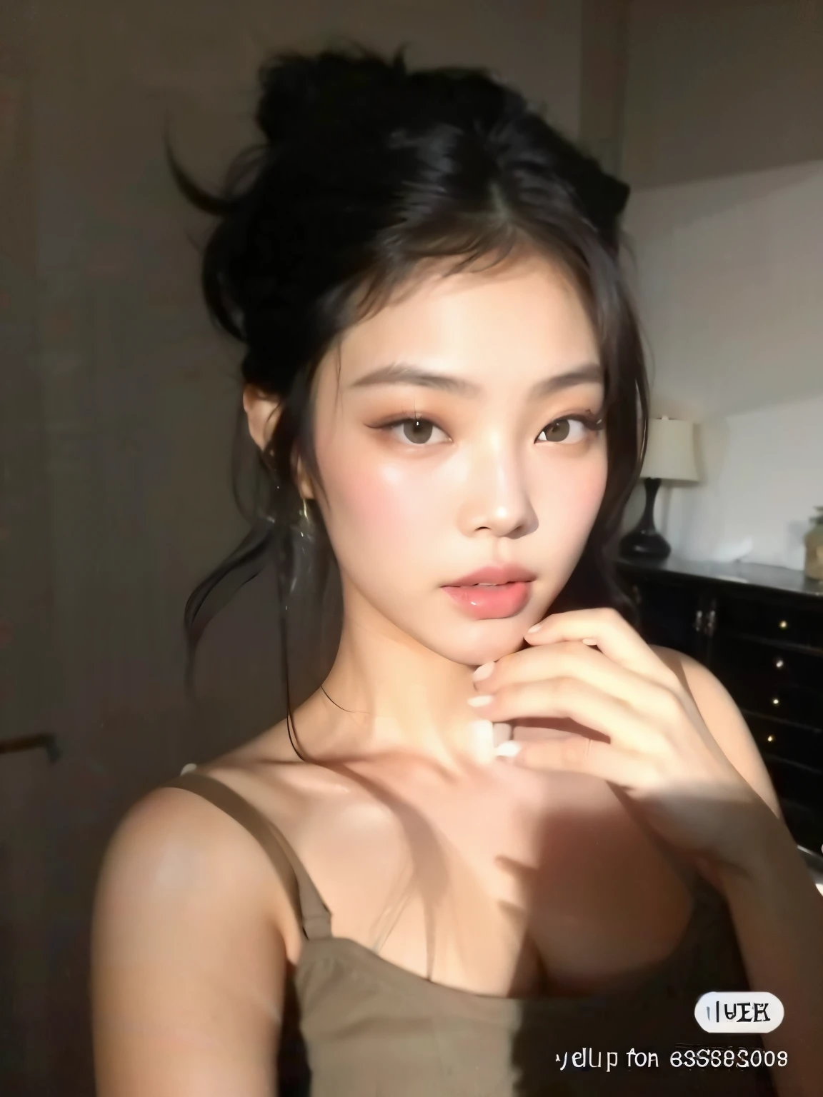 um close up de uma mulher usando um vestido preto e um colar, jennie blackpink, Ulzzang, menina coreana, young cute wan asian face, Heonhwa Choe, Wenfei Ye, young adorable korean face, Xintong Chen, Mulher sul-coreana bonita, wan adorable korean face, dilraba dilmurat, linda mulher coreana jovem