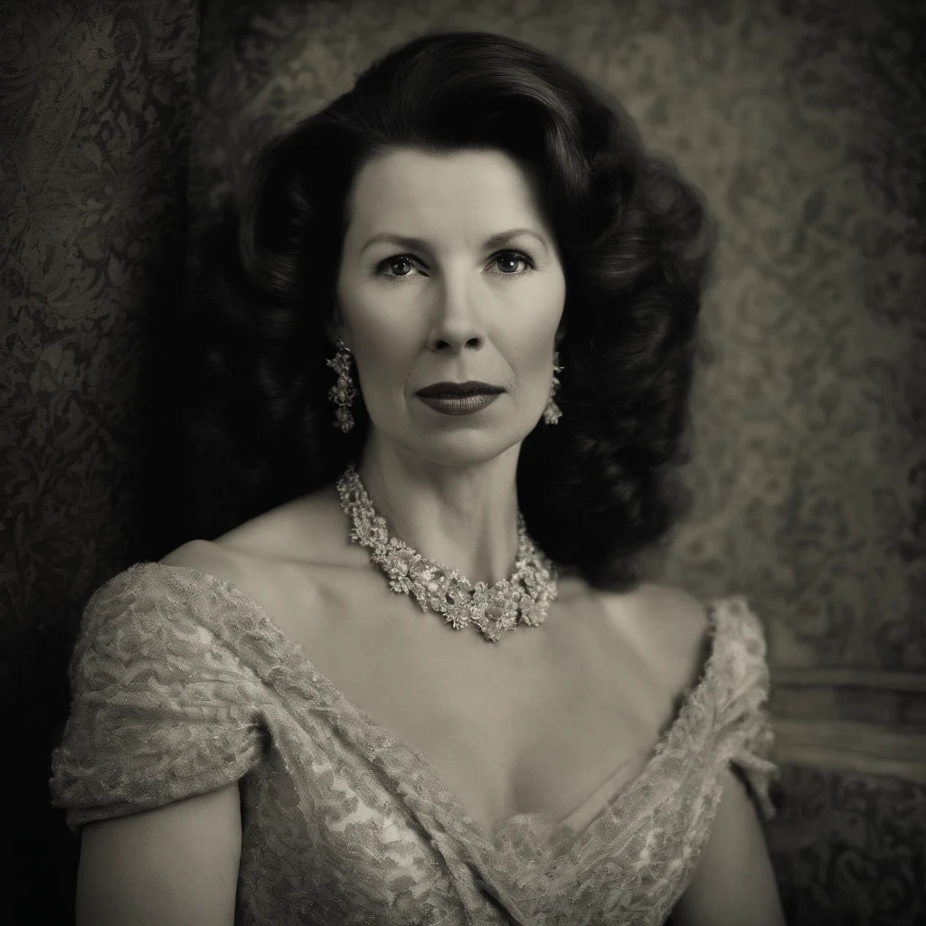 sexy princess anne of the UK in deep cut cleavage