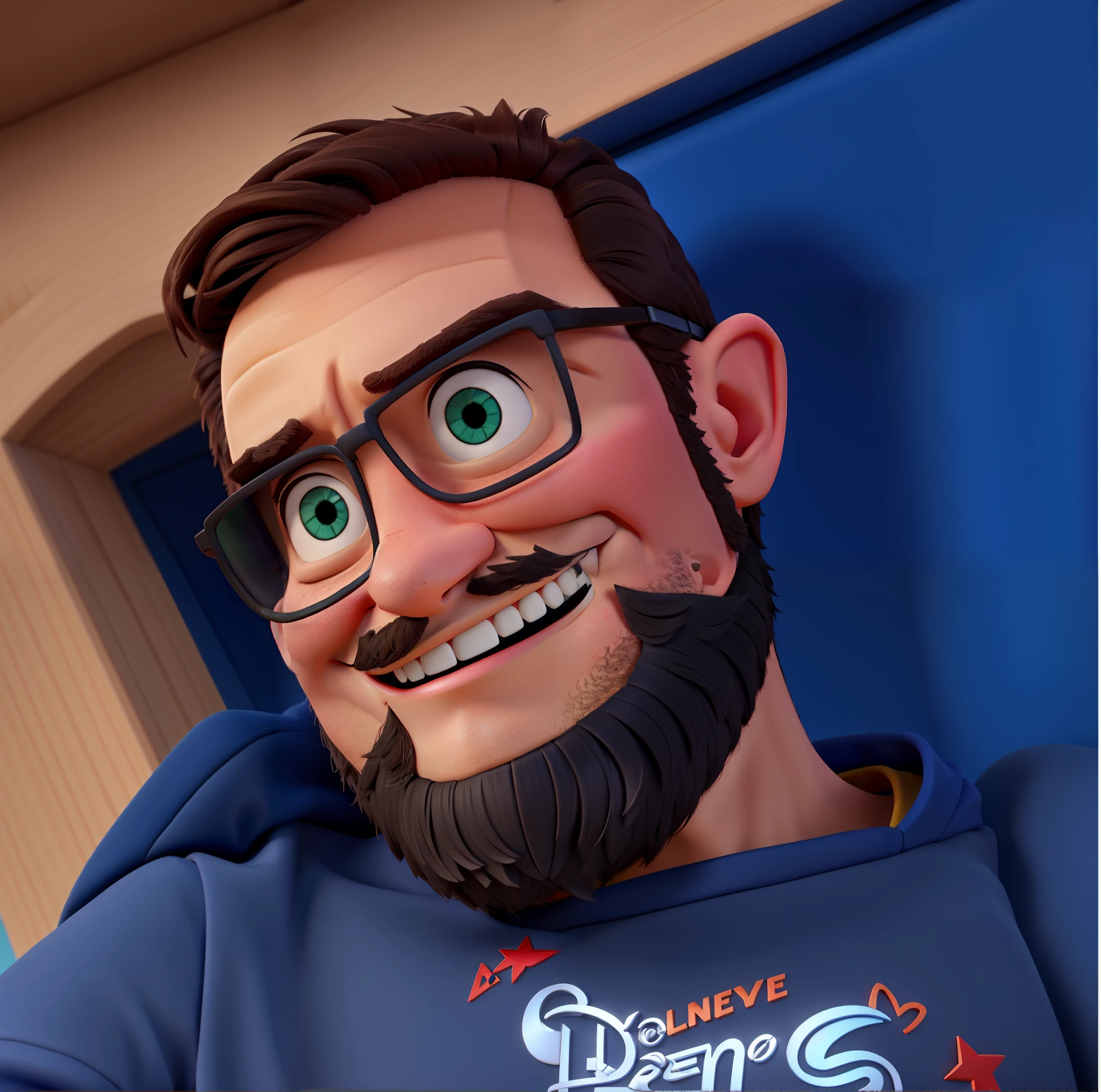 Um homem lindo estilo disney pixar, alta qualidade, melhor qualidade