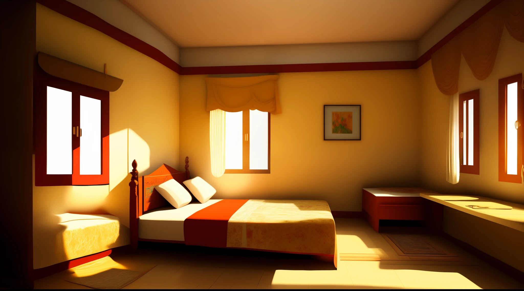 cartoon house room interior, poor house room interior, room , bad condition room interior, a Indian room a small room, Indian room interior bright white lighting