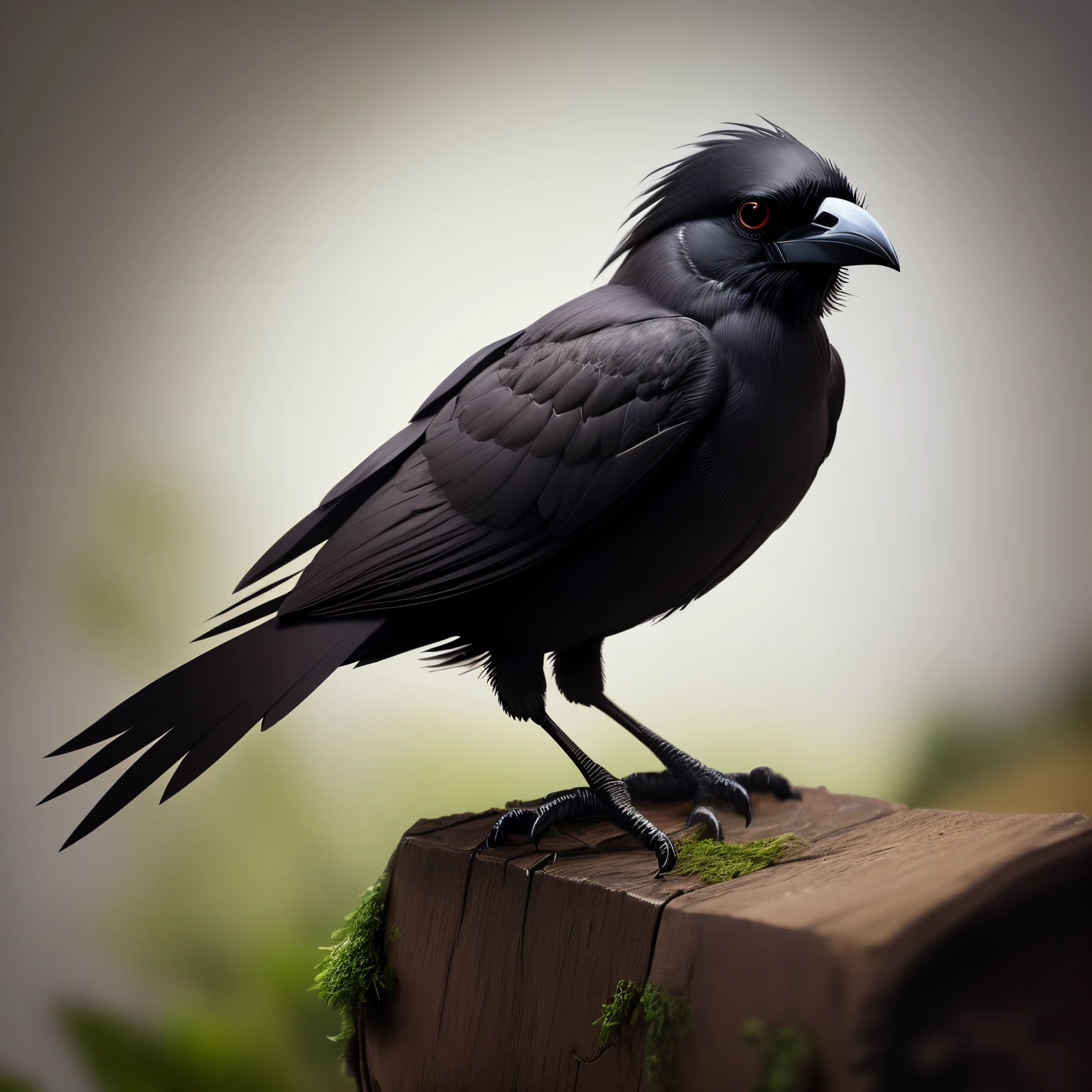 Imagem de um corvo, a crow bird, para miniatura do YouTube