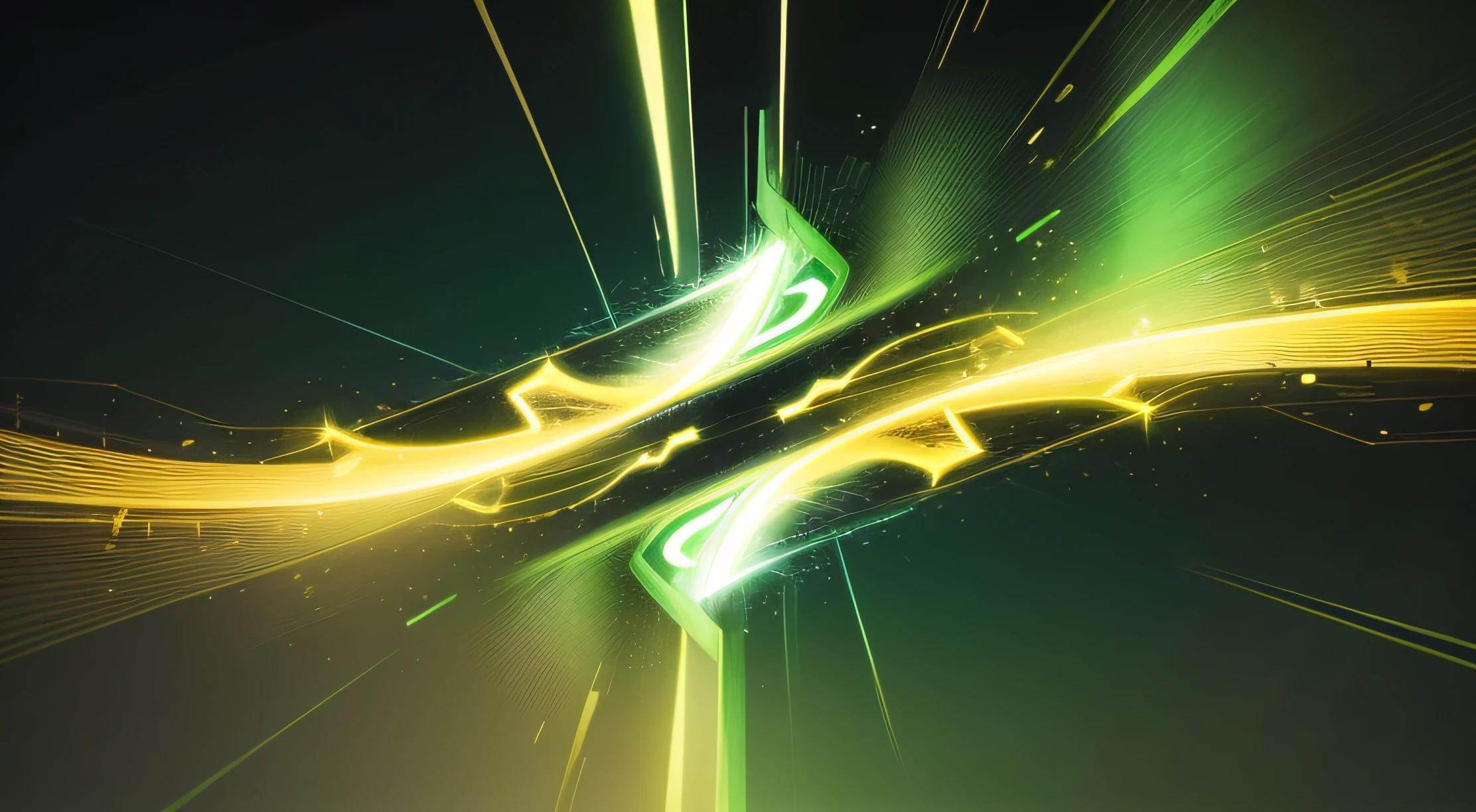 abstract graphics,lightwave,in green