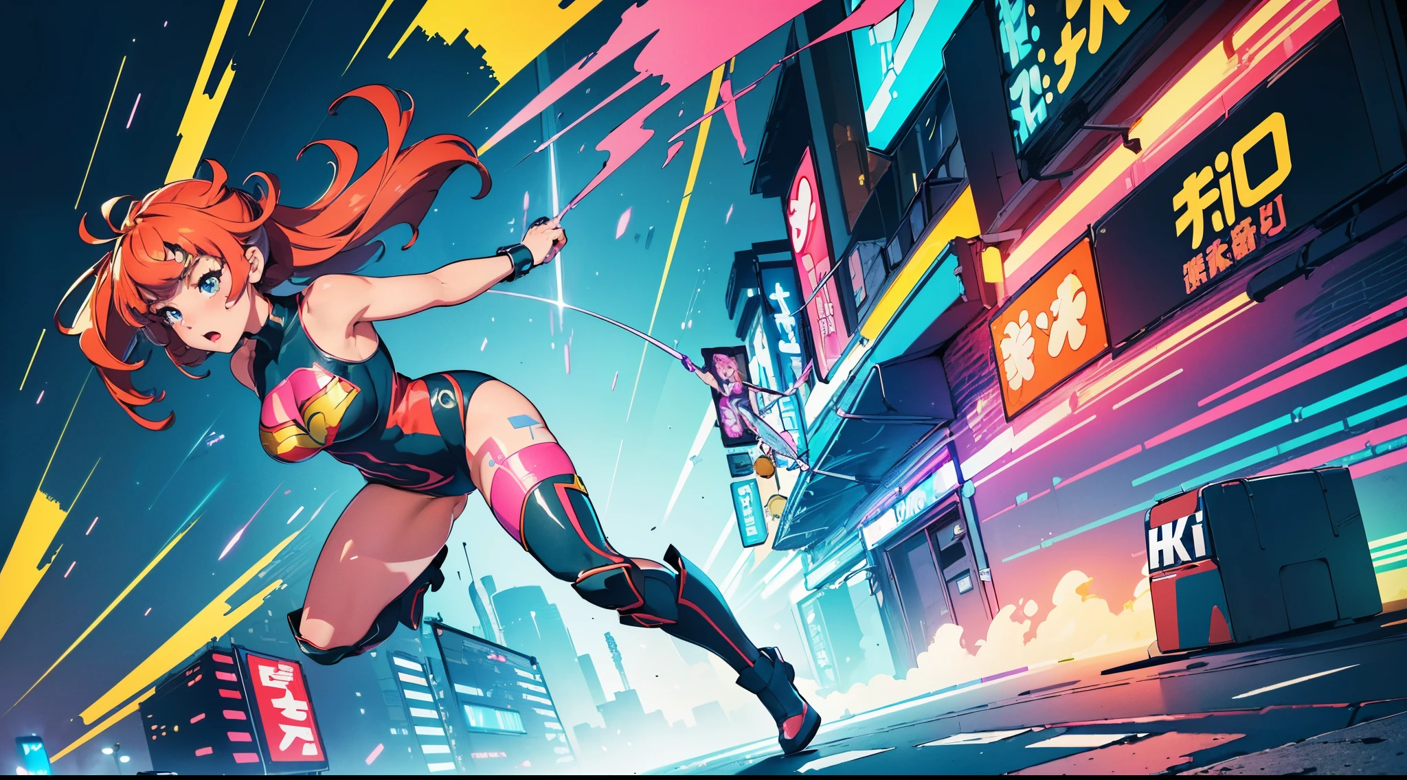 (best quality,4k,8k,highres,masterpiece:1.2),ultra-detailed, multiple girls, Police officer girl transforms into a superhero in a leotard, bare legs, and boots,portraits,colorful,studio lighting,vibrant colors,superpowers,energetic poses,action-packed background,cityscape,hallucinatory effects
