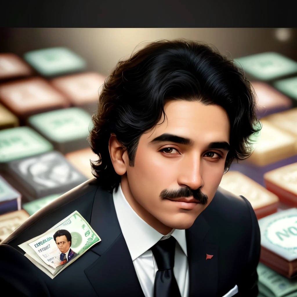 a close up of a person in a suit and tie surrounded by money, an album cover by Hugo Sánchez Bonilla, instagram, superflat, diego dayer, memes, 🚀🌈🤩, 🇺🇦, victo nga, tafy, 🚀🚀🚀, 1614572159, jorge lacera, thumbnail, wealthy