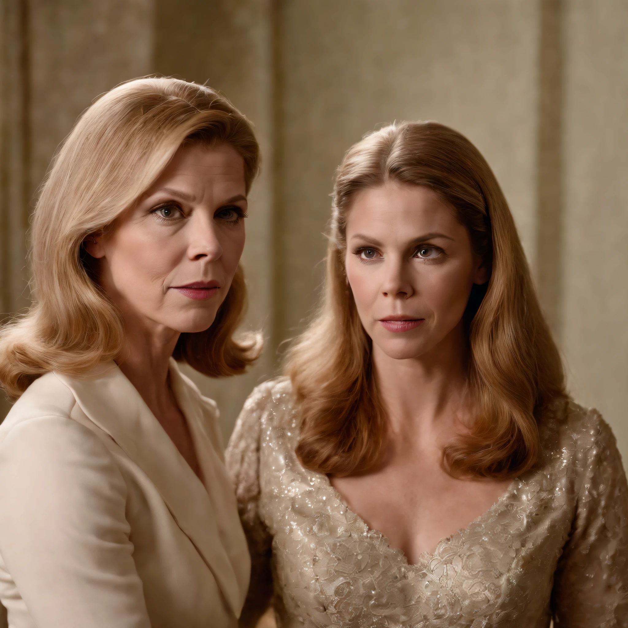 Elizabeth Montgomery as Samantha Stephen with Elizabeth Montgomery Serina, full body