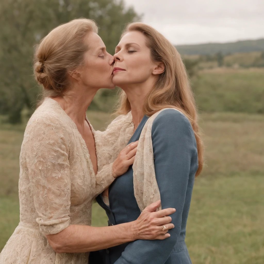Elizabeth Montgomery as Samantha Stephen hugging and kissing on mouth Elizabeth Montgomery Serina, full body