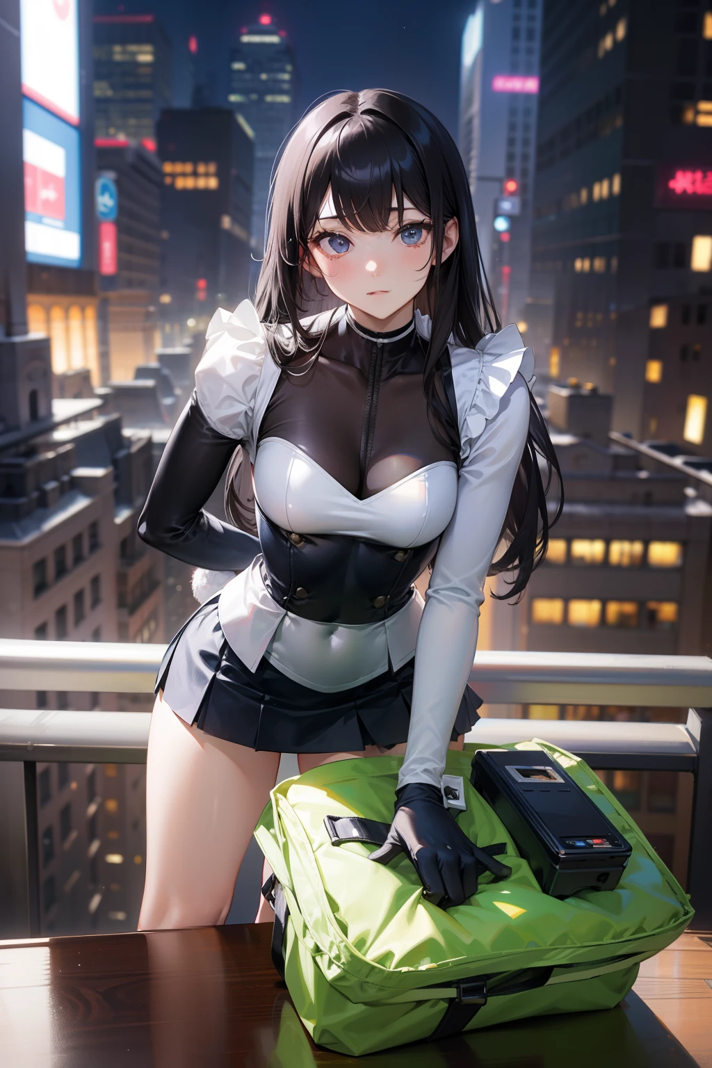 ((masutepiece)), See-through ultra-tight miniskirt suit, ultra-detailliert, Clothes under clothes, Innocent **** Look, White panties are visible from the short skirt、Shy pose, ultradetailed eyes, Ultra-detailed clothing, Looking at the viewer, Delicate e **** Body, Rabbit and stars in the background, hyper detailed background, Unique art, fantasylandscape