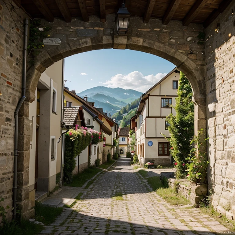 Highly realism of austria small village