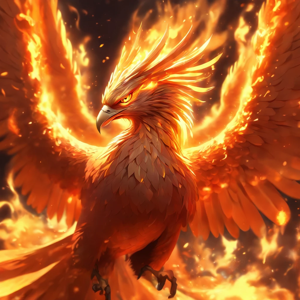 Close-up of a phoenix with fire and flames, With blazing golden flame wings, With fiery golden wings, Epic fantasy art style, artistic concept | Art germ, Chinese Phoenix, Very detailed ArtGerm, epic fantasy digital art style, mythological beasts, The Complete Paintings of the Elementalists, epic beautiful art