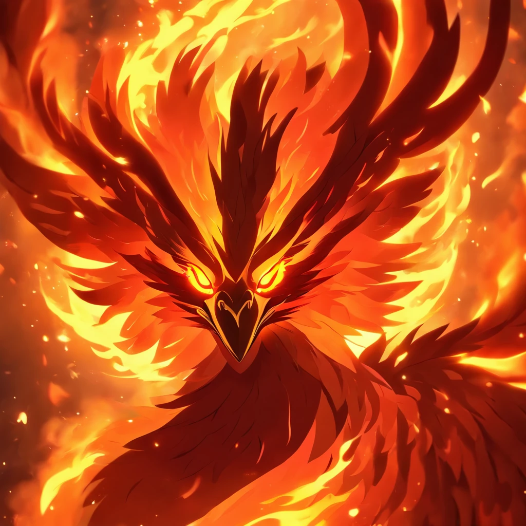 [Fire Phoenix]，raging fire ；Circular composition；Flower clusters，Traditional pattern；Heraldic silhouette, Logo mask style illustration,Phoenix full body close-up，Fire and flame, Wings with blazing golden flames,eyes become weak，fire in eyes。 With fiery golden wings, Epic fantasy art style, artistic conception | Art germ, Chinese Phoenix, Very detailed ArtGerm, epic fantasy digital art style, mythical beast, Elementalist full painting, epic beautiful art