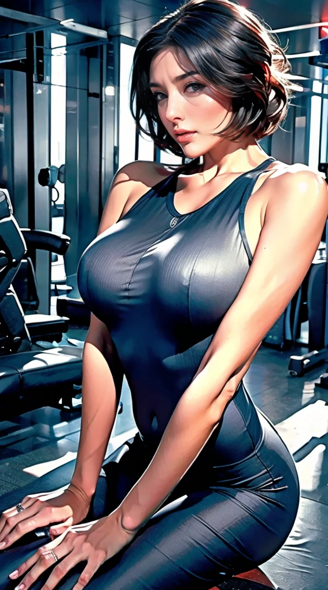 2 women  Ultra-realistic capture, (photorealistic:1.4), Highly detailed, best quality, masterpiece, ultra high res, RAW photo, more cute and beautiful face , shy smile, naked,  ((spinning bike in huge morden sci-fi style gym)) Nice hyperrealistic photos, ((taken in spaceship gym)) ((Anatomically correct proportions: 1.5)), ((perfectly proportions)), ((2 beautiful woman) ), pubic hair, A detailed face, A detailed eye, Detailed fingers, detailed arms, Detailed skin, Detailed legs, short torso, medium breasts , (natural breast:1.1)((painted nails)) , (relaxed intimate photoshoot), hazel eyes, ancient sexuality extremely detailed eyes and face, eyes with beautiful details,  Glistening skin, insanely detailed realistic skin texture, accurate hands, accurate eyes, An anatomically correct depiction of the human body, absurd res, hyper detailed, radiosity, physically based rendering, Unreal Engine, by Canon EOS 5D Mark4 and SIGMA Art Lens 35mm F1.4 DG HSM, F1.4, ISO 200, dimmed light in purple and blueish colors