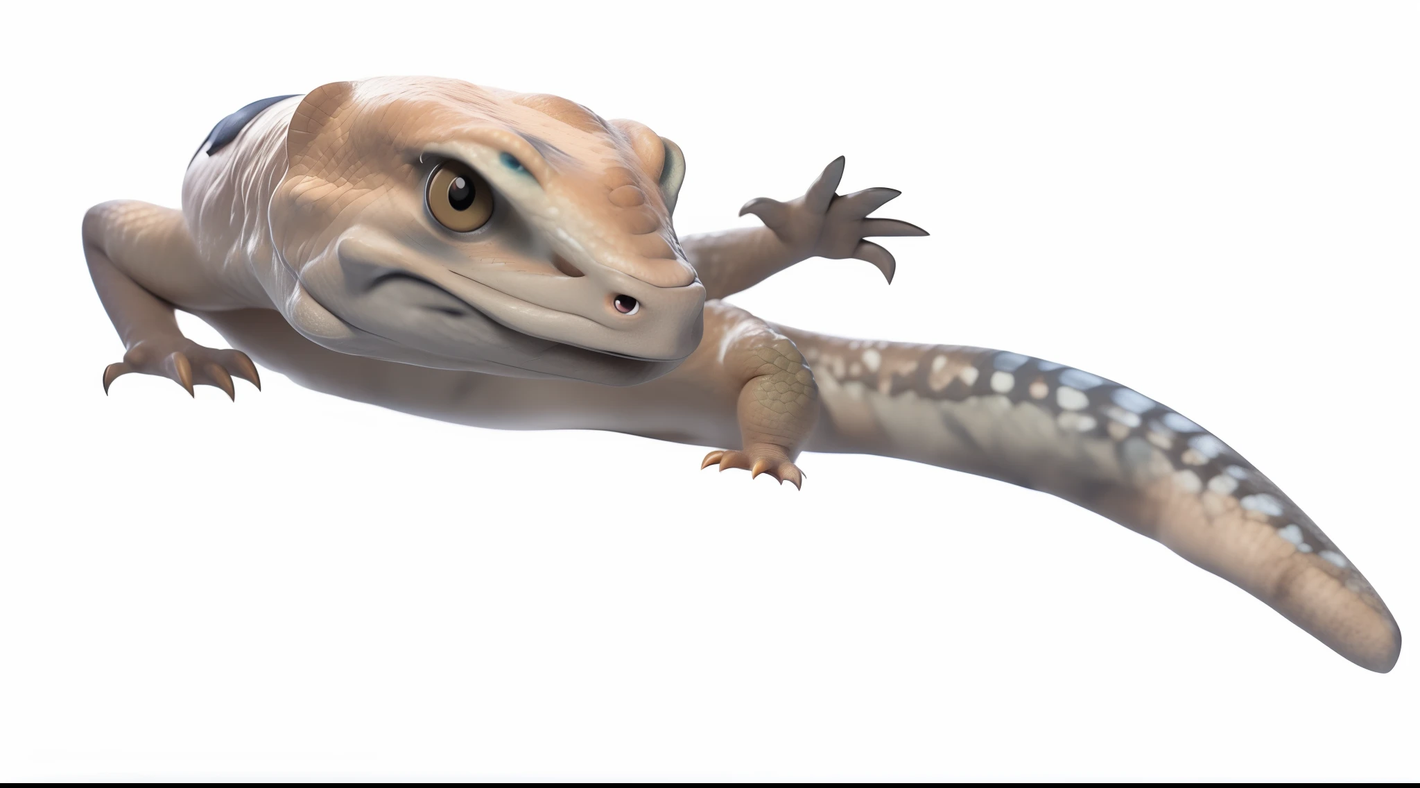 Cute lizard，waving claws，Produced by Pixar,c4d，tmasterpiece，super detailing，Best quality