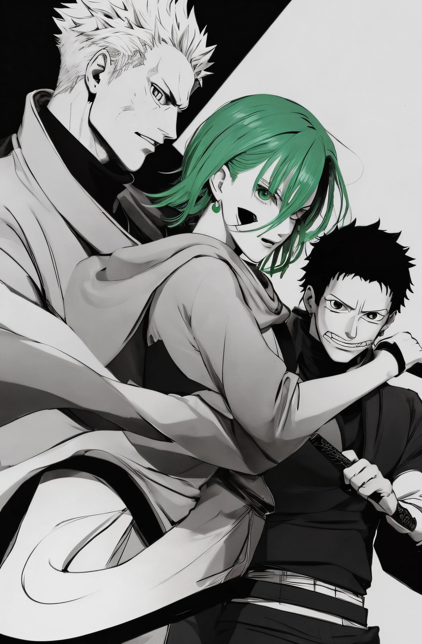 Jiraya e zoro juntos