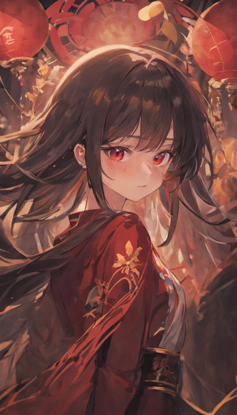 animemanga girl，Long black hair，whiteskirt，red rose, Tattooed with, Delicate and beautiful eyes, guweiz, guweiz on pixiv artstation, detailed digital anime art, Beautiful anime girls, guweiz on artstation pixiv, Anime style 4k, Guys, a beautiful anime portrait, detailed portrait of an anime girl, detailed anime art, beautiful anime woman
