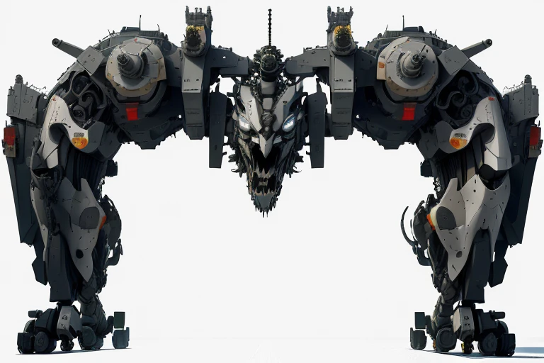 A high resolution，HighestQuali，illustratio，ultra - detailed，aircraft carriers，frigate，Planes，Correct aircraft carrier proportions,8K，k hd，Basic characteristics of the ship，Machine armour wind，succinct，Handsome，Be on one's high horse，Chinese style，Chinese dragon style，The turret is mounted on the mecha，The back side of an airplane wing acts as an airfoil，Robots are mainly red，Partly yellow