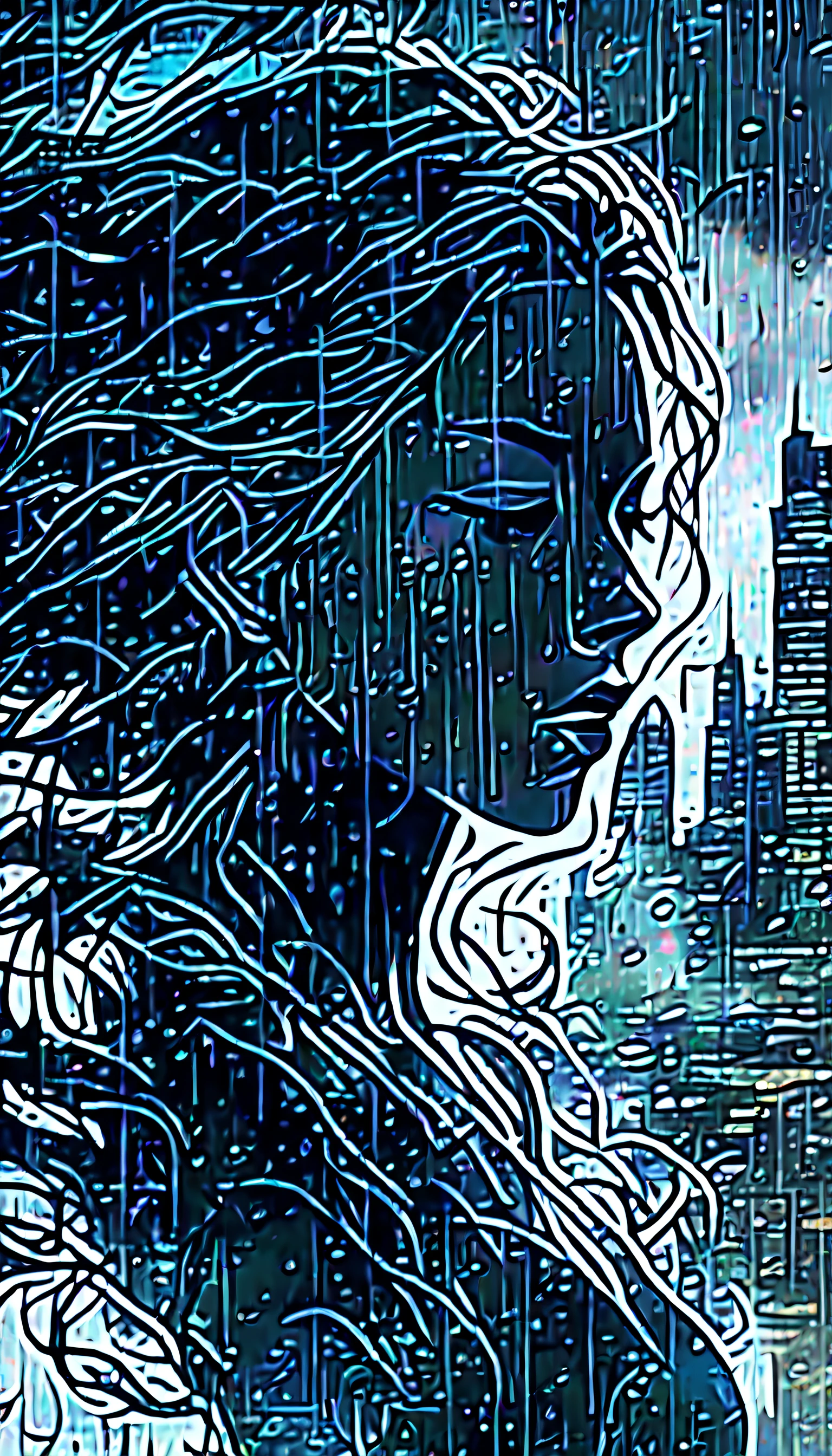 (((Double exposure of wolf head with dark fantasy background:2))), intricate detail glow, highest quality, highly quality, (crisp clarity that is unmatched:1.2), breathtaking intricate insane detailed oil painting,