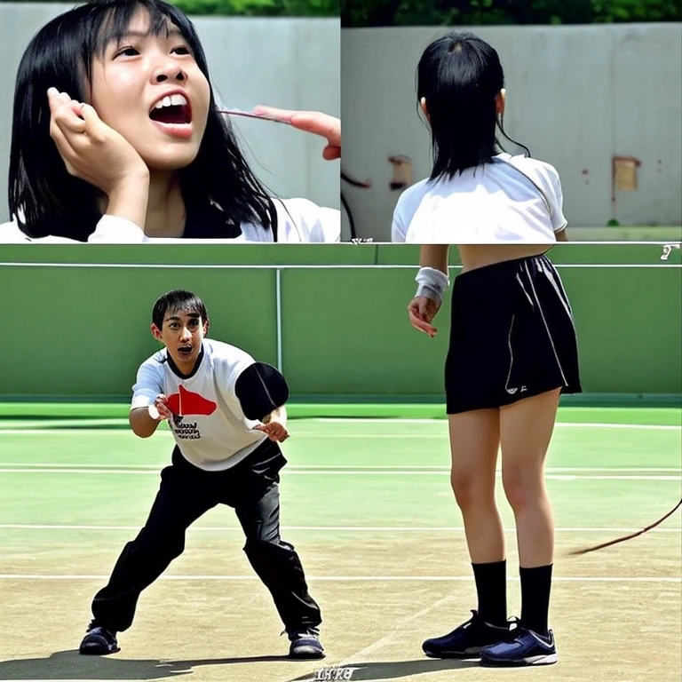 ● Hwa~! The weather's great today, so let's play badminton! Badminton is so much fun~! Why is it so much fun?
○ Woof woof woof woof!!
Woof woof woof!
Hehehe... Oh, wait? Ah, I'm human!
● Ehh!?
○ Oh, that explains it!
No wonder life feels challenging!
Well, humans are humans,
and life is tough for everyone.
● This old man... is scary!
○ Huh, what?! Wait, sorry, um, is it okay if we're friends...?
● N-no, we're not...!
○ We're friends! Kid! Oh, right, I'll give you this since we're friends... Here you go.
● W-what is this...?
○ My bone from here.
● Where's that!? Ugh! I don't need this! Please go over there!
○ Ahhh (moves to the edge of the stage).
● Ah~ This kind of day is like totally badminton...
○ ... (starts making a phone call slowly).
● (Ringtone plays)
"badminton...!
oh yes...badminton...!
oh…oh my gosh…come on …!
badminton…!"
Oh, it's a call. Hello...?
○ Hello? It's the old man.
● Whaaat?! How do you know my number!?
○ Well, you see, kid, I wanted to ask you something... I like you so much that I just changed my last name to "Shonen" a little while ago.
● Whaaat?!
○ Even though my first name is also Shonen, haha.
(Gunshot)
○ Guaaah!!
● Ehh, I've been shot?!
○ Ahh! It's a fatal wound! This is definitely a fatal wound!
● What!? Why am I getting shot!?!?!
○ Haa haa haa... Let me do some first aid! (takes out cold spray)
● Cold spray!?
○ First aid! First aid!... (sprays)
● That's not going to work!
○ Well, this is about all we can do for first aid.
(Stands up)
... Cough...!
(Collapses)
● That's impossible!!!
○ The end, huh... Looks like it's the end for me too...
Haa... haa... Hey, kid... just one thing... can you... listen to me...?
● W-what...?
○ I'm going to tell you the truth of the world... it's about the dark side of the moon...
● The dark side of the moon!?
○ Once you know this, you won't be able to live normally anymore... still... will you listen??
● ... Yeah! I'll listen.
○ Ka-ha... alright... kid...! On the... dark side of the moon, there's... Guts Is