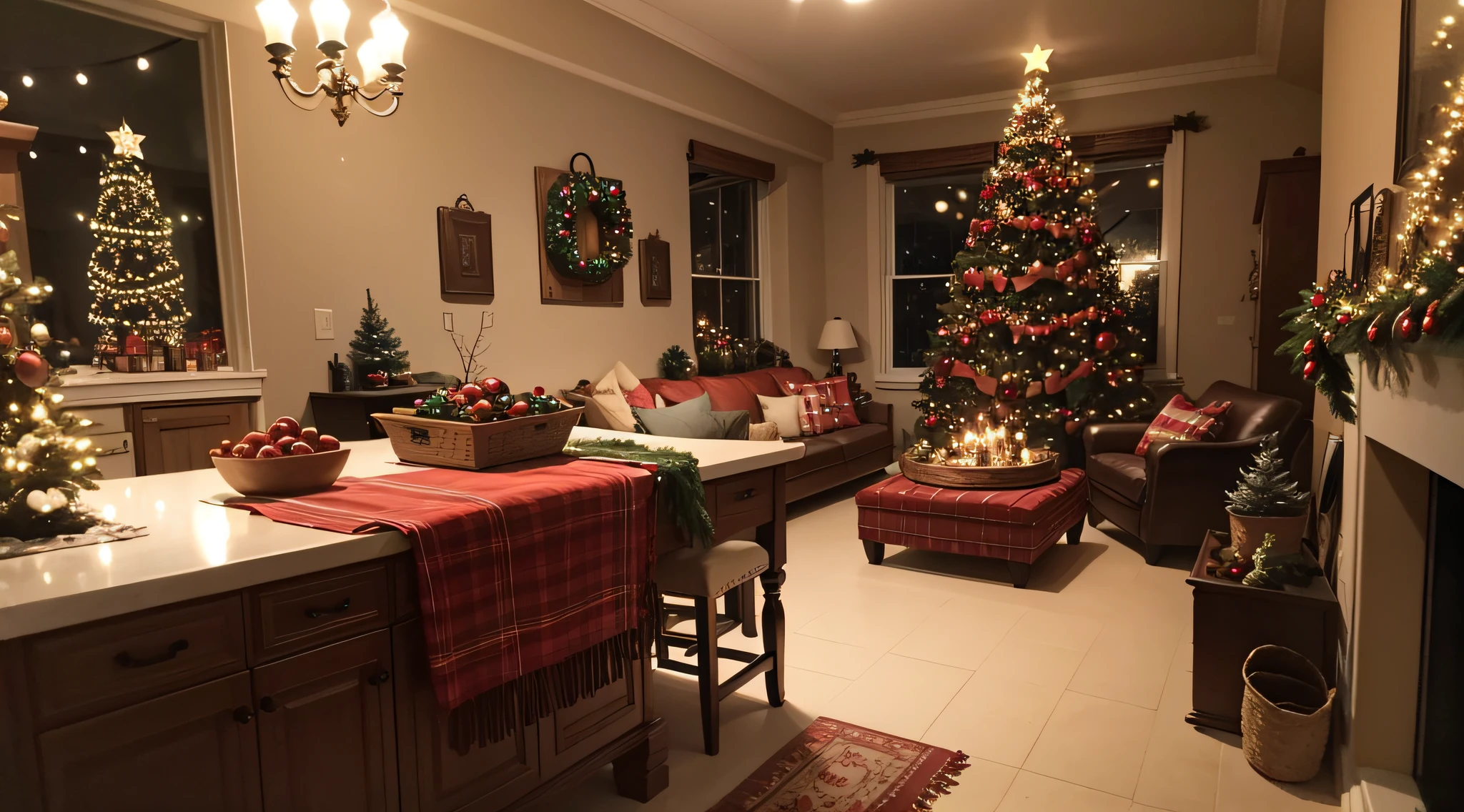 home decorated for Christmas