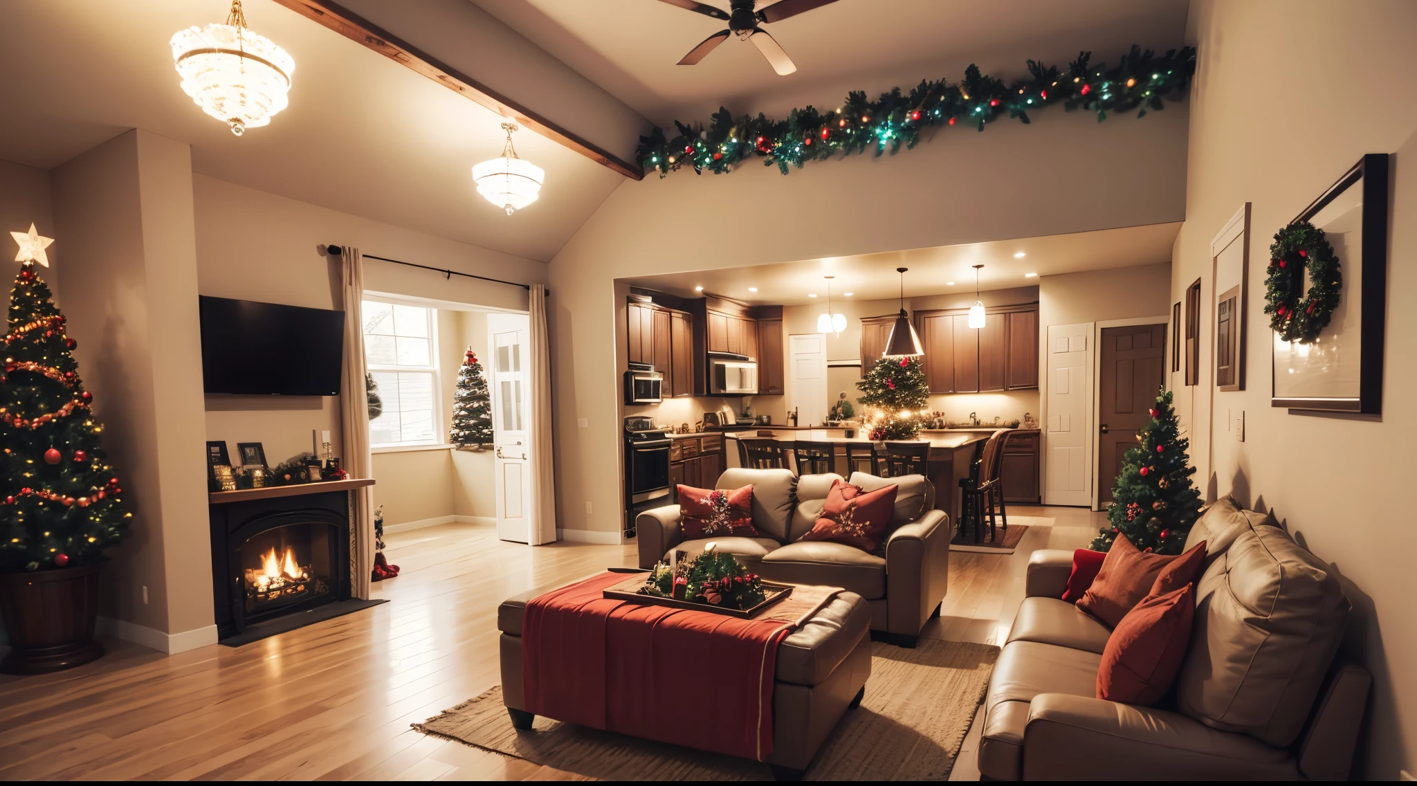 home decorated for Christmas