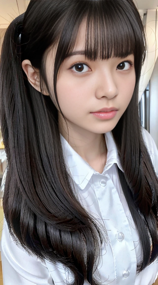 tmasterpiece, Best quality, A high resolution, extremely detailed photography, profesional lighting, High school girl in school uniform focusing on homework, Realistic young gravure idol, she is about , white shirt, Beautiful high school girl, gogo dancer, Suki, Large collar, in high school classroom, Ian Haigh, too cute, kawaii,black hair color hair, Straight hair one meter long,A Lot of Hair,Hair strands are clearly visible,The hair is thick,Top hair quality,The hair is too smooth,Hair is unusually smooth,The shine of the hair is dazzling,(Sleek ponytail spread out,The rubber band slowly slipped from the hair,Untie smooth hair along the trajectory of the rubber band,Hair is smooth and no longer tangled:4.5),8K, ultra - detailed, Super Smooth Black Hair,Cute high school girl,Super smooth black hair,Use a strong hair mask、Powerful hair oil,Silky shiny black hair that vibrates irresistibly,The extremely smooth black super hair keeps flying,Super hair, Very soft, It's flowing,Smooth and silky hair spreads all over the body of a cute high school girl。,Cute schoolgirl has extremely smooth long hair,Extra long hair is extremely smooth,takes up the entire screen!Extra long hair is extremely smooth,takes up the entire screen!Extra long hair is extremely smooth,takes up the entire screen!,Smooth black hair shampoo,Long smooth black hair,Long, smooth black hair,Long, smooth black hair,Long smooth black hair,Long, smooth black hair,Very smooth long hair,Extra long hair is very soft,A female high school student wearing a white top speaks for herself,Female high school student in white shirt endorses shampoo for long black hair,Beautiful working woman wearing white shirt,Has smooth black hair. Long smooth black hair.:smooth private parts、compliant、Extra-long hair、Jet Black、shine、Fluency、Silky hair、Big breasts are charming、enviable hair、Natural and fluid、ellegance、bright、move、The sheen、smooth as silk、flawless perfection、Impeccably clean、Rich cleavage、Charming brunette hair。,Rejoice Vitamin Long Hair Smooth Shampoo Advertisement,Receptive Vitamin Smooth Shampoo for Long Black Hair,Rejoice smooth long hair shampoo:smooth private parts、Softness、The sheen、Long gray hair、shampoo、Hair care、The aroma、nourish、relaxed、Big breasts are beautiful、Moisturizing、strong、Aegis、Silicone oil free、silky smooth、Healthy hair、Deeply nourishing、Supple hair ends、long lasting aroma、Reduce knots、Anti-static、slick hair、natural lightting、Professional care、Protective color lock、Clean scalp、Natural nutrition、Repair the damage。