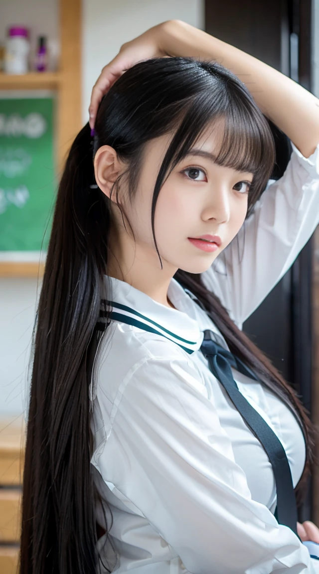 tmasterpiece, Best quality at best, A high resolution, extremely detailed photography, profesional lighting, High school girl in school uniform focusing on homework, Realistic young gravure idol, she is about 16 years old, white shirt, Beautiful high school girl, gogo dancer, Suki, Large collar, in high school classroom, Ian Hague, too cute, kawaii,black hair color hair, Straight hair one meter long,A Lot of Hair,Hair strands are clearly visible,The hair is thick,Top hair quality,The hair is too smooth,Hair is unusually smooth,The shine of the hair is dazzling,(Sleek ponytail spread out,The rubber band slowly slipped from the hair,Untie smooth hair along the trajectory of the rubber band,Hair is smooth and no longer tangled:4.5),8K, ultra - detailed, Super Smooth Black Hair,Cute high school girl,Super smooth black hair,Use a strong hair mask、Powerful hair oil,Silky shiny black hair that vibrates irresistibly,The extremely smooth black super hair keeps flying,Super hair, Very soft, It's flowing,Smooth and silky hair spreads all over the body of the cute high school girl。,Cute schoolgirl has extremely smooth long hair,Extra long hair is very smooth,Take up the entire screen!Extra long hair is very smooth,Take up the entire screen!Extra long hair is very smooth,Take up the entire screen!,Smooth black hair shampoo,Long, smooth black hair,long, Smooth black hair,long, Smooth black hair,Long, smooth black hair,long, Smooth black hair,very smooth long hair,Extra long hair is very soft,A female high school student wearing a white top speaks for herself,High school girl in white shirt approves shampoo for long black hair,Beautiful professional woman wearing white shirt,Have smooth black hair. Long, smooth black hair.:smooth private parts、Compliant、Extra-long hair、Black、shine、Fluency、Silky hair、Big breasts are very charming、enviable hair、Natural and fluid、ellegance、bright、move、The sheen、smooth as silk、flawless perfection、Impeccably clean、abundant cleavage、Charming brunette hair。,Rejoice Vitamin Long Hair Smooth Shampoo Advertisement,Receptive Vitamin Smoothing Shampoo,Suitable for long black hair,Rejoice smooth long hair shampoo:smooth private parts、Softness、The sheen、Long gray hair、shampoo、Hair care、The aroma、nourish、relaxed、Big breasts are beautiful、Moisturizing、strong、Aegis、Silicone oil free、silky smooth、Healthy hair、Deeply nourishing、Supple hair ends、long lasting aroma、Reduce knots、Anti-static、slick hair、natural lightting、Professional care、Protect color lock、Clean scalp、Natural nutrition、Repair the damage。