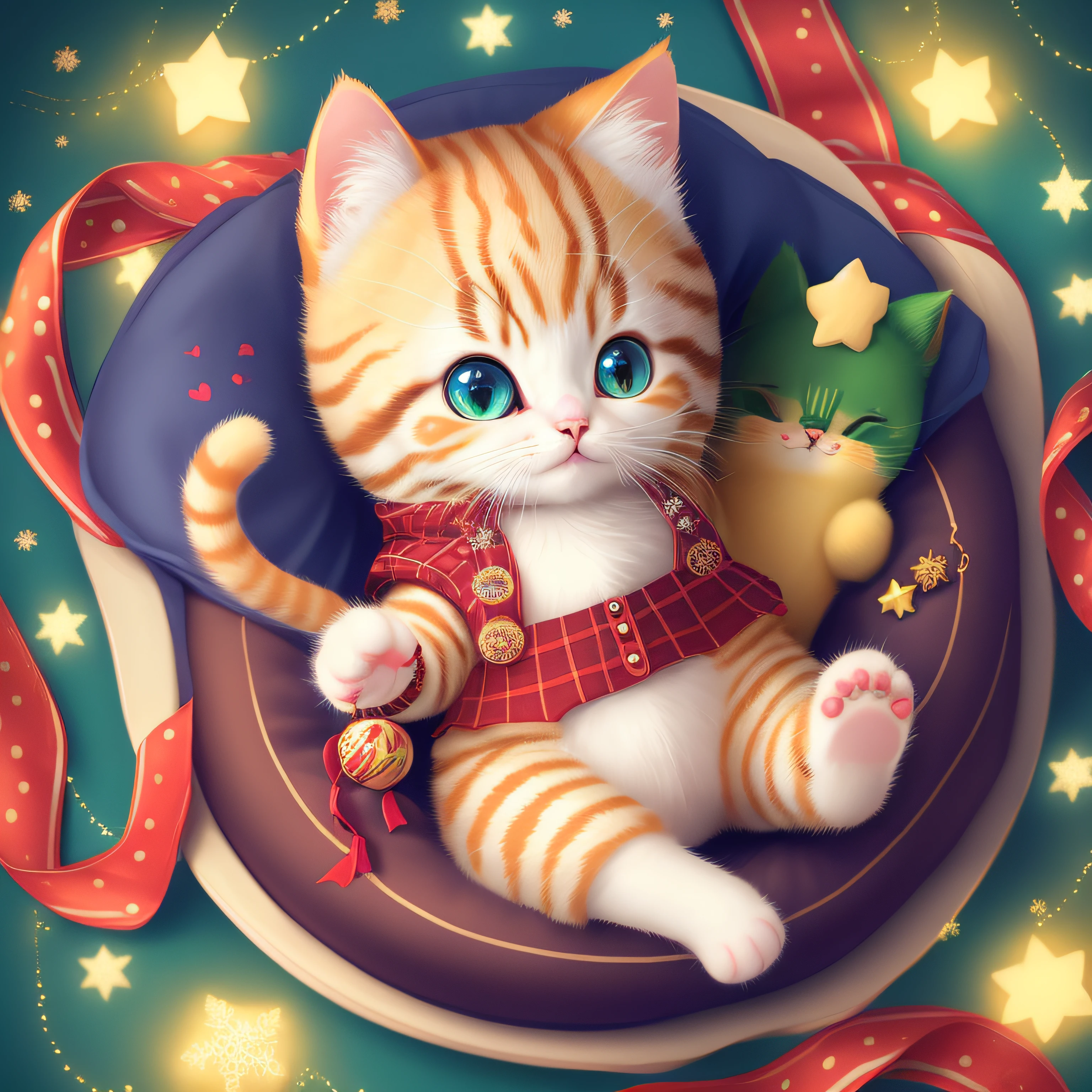 festive cute cat