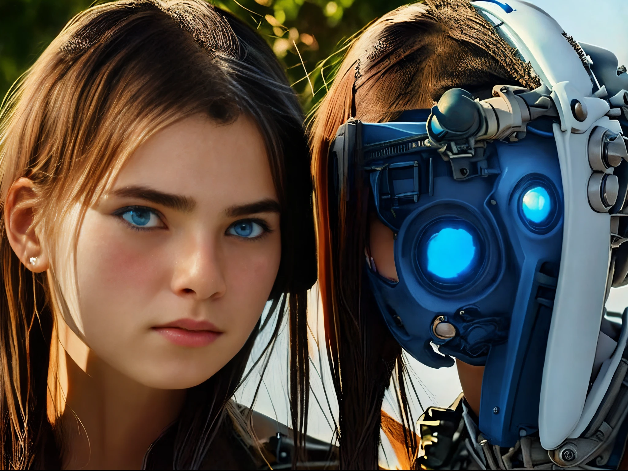 (masterpiece), realistic, beautiful face, cinematic light, bangs, ancient princess and her servant , full body, from above and side, outdoor, ancient ruins, beautiful eyes, silver hair, perfect anatomy, very cute, (blue eyes) , bioluminescence, 8 life size,8k resolution, human hands, elegant, approaching perfection, dynamic, highly detailed, concept art, smooth, facing directly at the viewer positioned so that their body is symmetrical and balanced, stunningly beautiful age girl, detailed hairstyle, fractal art, god ray, endured sadness expression, open mouth and stick out tongue, F-16 fighter jet chased by UFO, rainbow, winter, naked