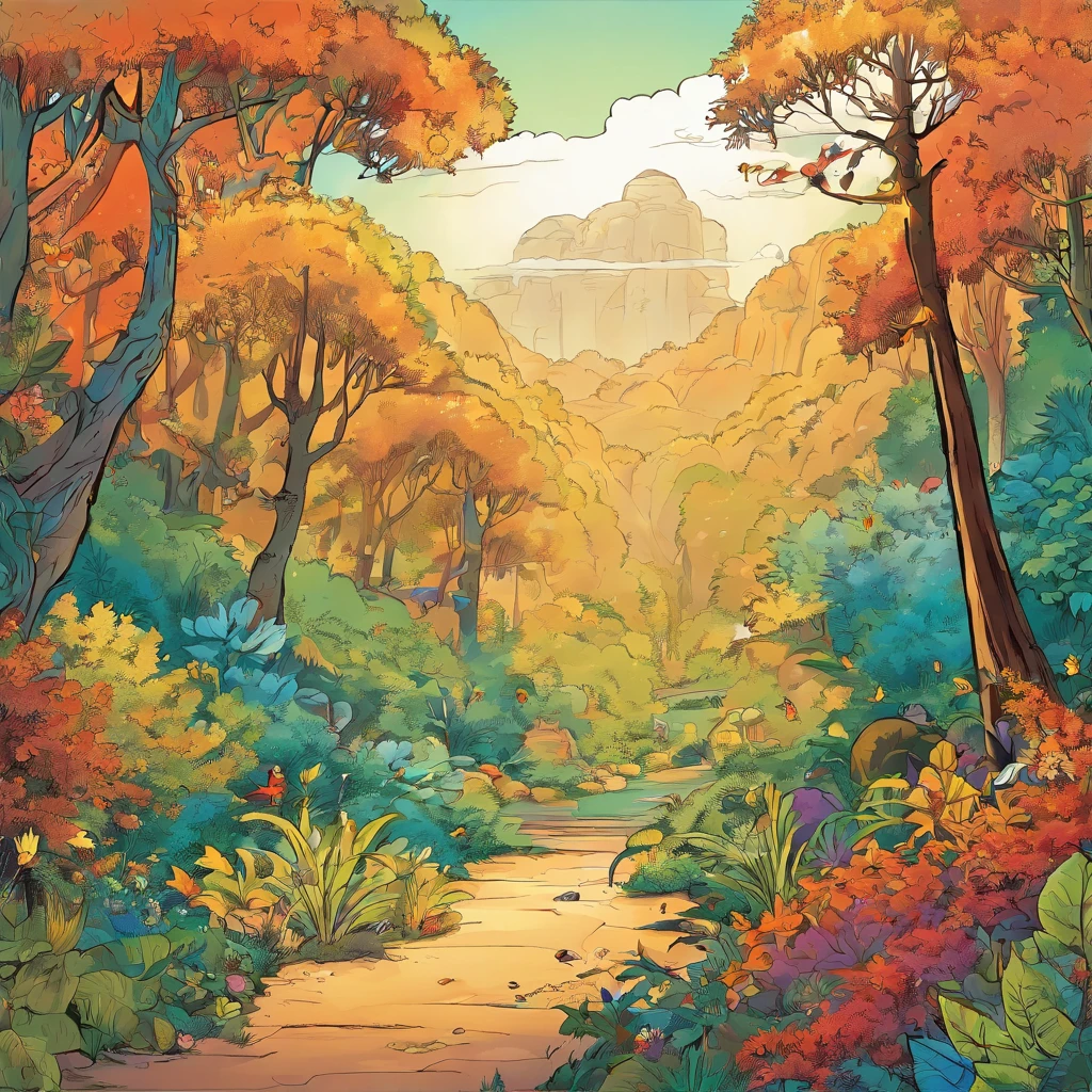 Magical forest with extremely sharp and rich details「search and search」Create a style illustration. Make sure your scene is filled with intricate details, Vibrant colors, Realistic texture. Contains 20 different mystical creatures, [number] magic object, 50 surprising elements that stand out. for a fascinating experience、Emphasizes high levels of detail and visual richness.