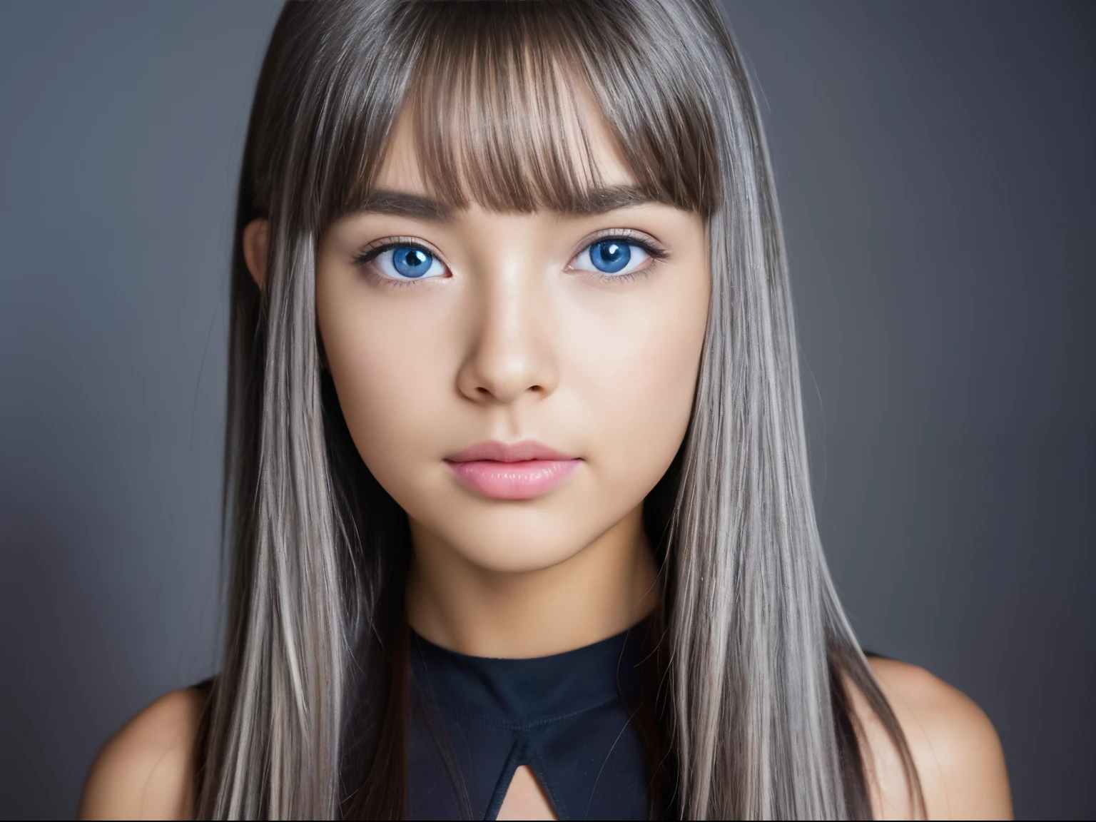 (masterpiece), realistic, beautiful face, cinematic light, bangs, ancient princess and her servant , full body, from above and side, outdoor, ancient ruins, beautiful eyes, silver hair, perfect anatomy, very cute,  (blue eyes) , bioluminescence, 8 life size,8k resolution, human hands, elegant, approaching perfection, dynamic, highly detailed, concept art, smooth, facing directly at the viewer positioned so that their body is symmetrical and balanced, stunningly beautiful teenage girl, detailed hairstyle, fractal art, god ray,  endured sadness expression, open mouth and stick out tongue, F-16 fighter jet chased by UFO, rainbow, winter, naked