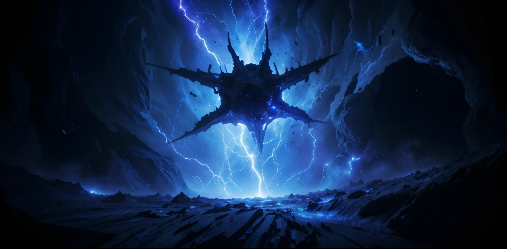 going through the scorching center of a space nebula, static, electricity, fire, explosions, danger, space travel, darkness of space, lightning, stars, Arora, shockwave, luminescents, blue-black star ship, swirling patterns, churning, twirling, fear, screams, lacewings, dragons, 64k resolution,