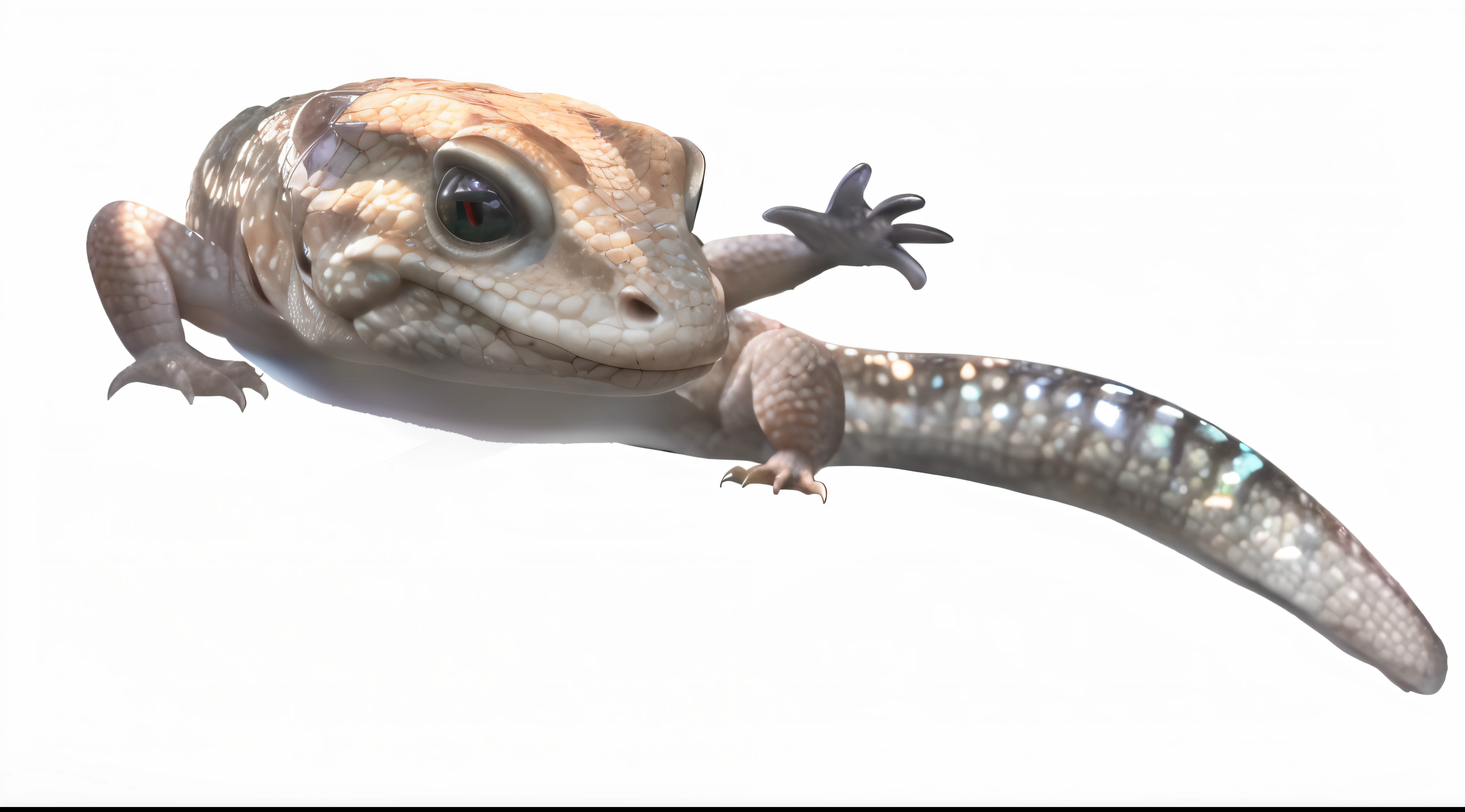1 cute lizard,Waving his paws,crystal-clear,A large mushroom on an icy planet, in a. Lavender smoke, Octane rendering of the Weta number, Exotic pastels, Ray-traced lighting and reflections