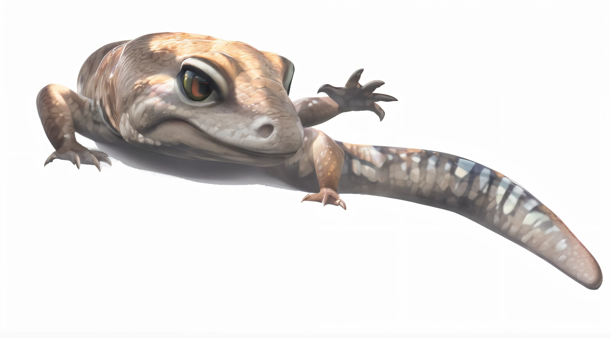 Cute lizard，waving claws，Produced by Pixar,c4d，Close-up cleavage，tmasterpiece，super detailing，best quality actual, realistically, analogue style, sub surface scattering, tmasterpiece, Best quality, ultra real photo, 8K))，